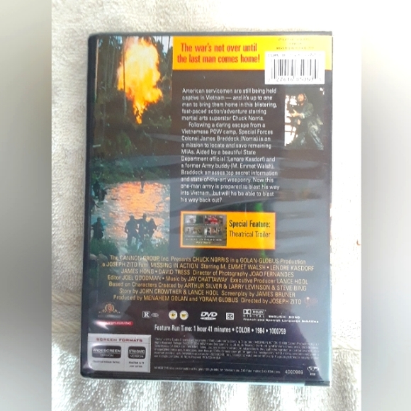 Chuck Norris Missing In Action DVD New and Sealed - Picture 2 of 3